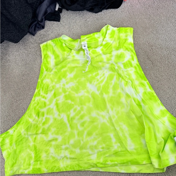 lululemon athletica Neon Lime Tie-Dye Muscle Tank - Picture 5 of 6